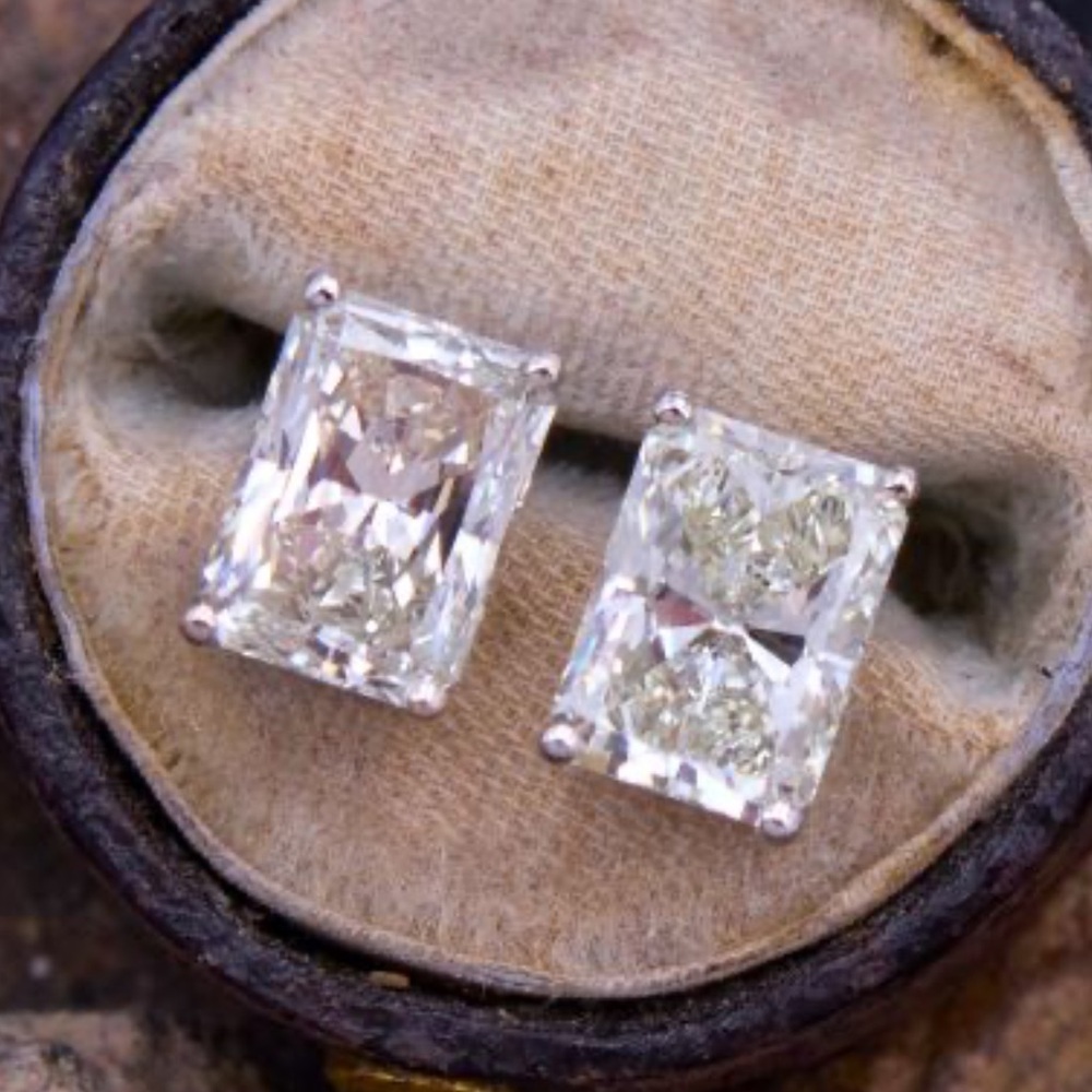 1.5ct Radiant Studs - Picture 3 of 14